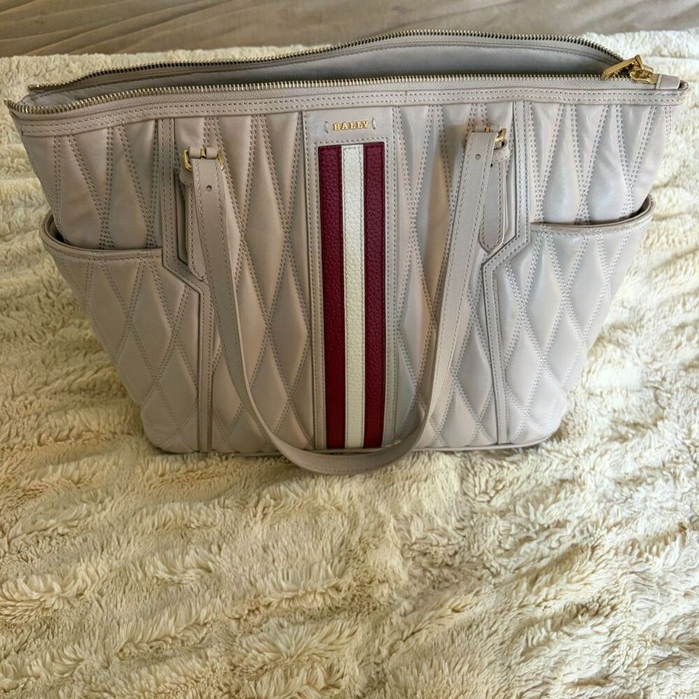 Bally Damirah Small Quilted Lambskin Leather Tote Bag